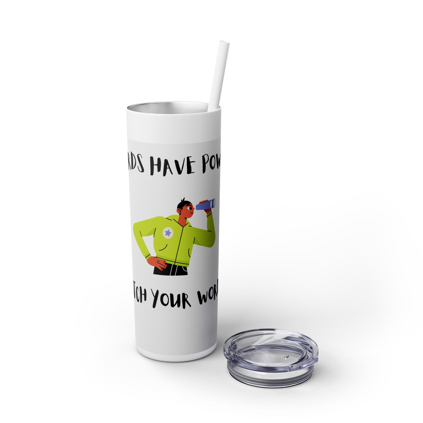 Skinny Tumbler with Straw, 20oz